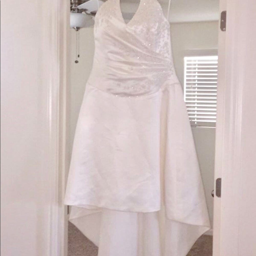 Jordan original Beaded Halter-Hi/Low Wedding Dress